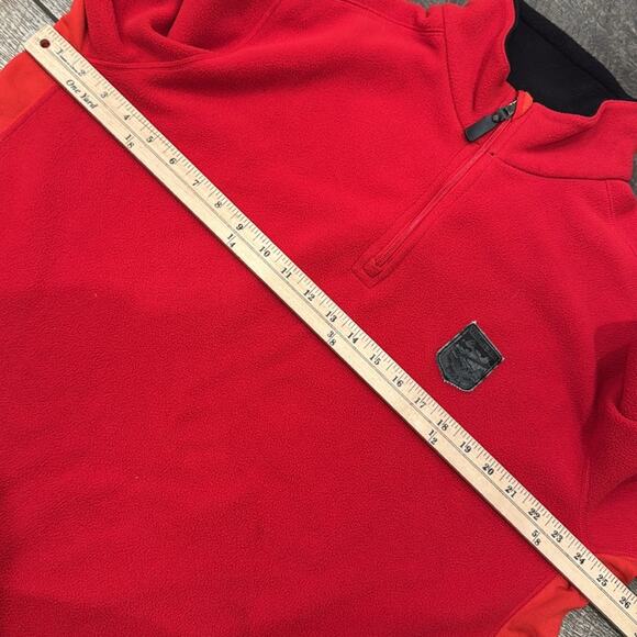 Polo by Ralph Lauren Men's PolarTec Fleece Quarter Zip Pullover Red Size XL - Picture 4 of 7